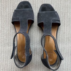 Denim Talla Suede Sandals